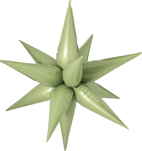 22” Olive 3D Starburst Foil Balloon