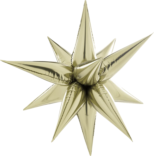 40” Champagne 3D Starburst Foil Balloon