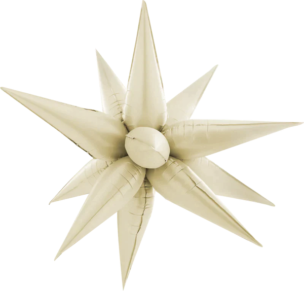 22” Latte 3D Starburst Foil Balloon