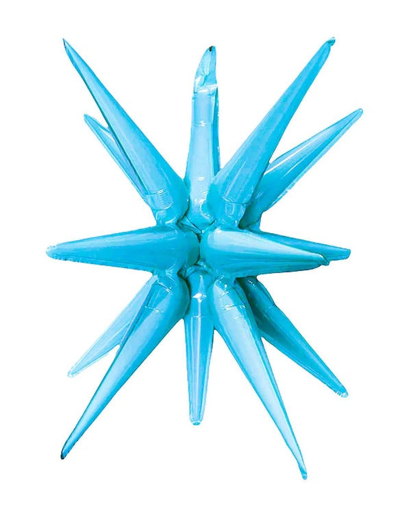 22” Light Blue Starburst foil balloon Star shape