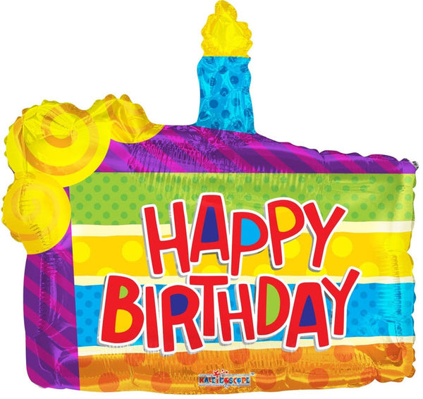 36" Happy Birthday Slice Cake - (Single Pack)