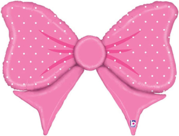 43” Pink Bow Shape Foil Balloon