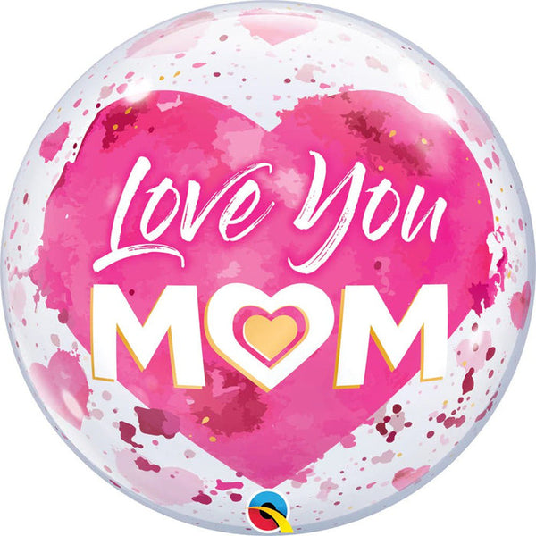 22" Love You Mom Pink Bubble - (Single Pack)