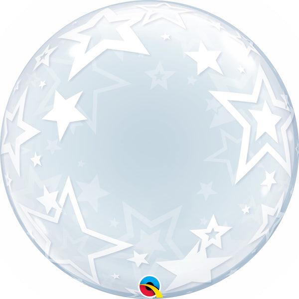 24” Deco Bubble Stylish Stars  Balloon