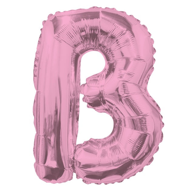14” Letter “B” Light Pink Foil Balloon