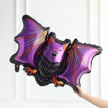 38.6” x 20.9” Halloween Large Purple Bat Foil Balloon