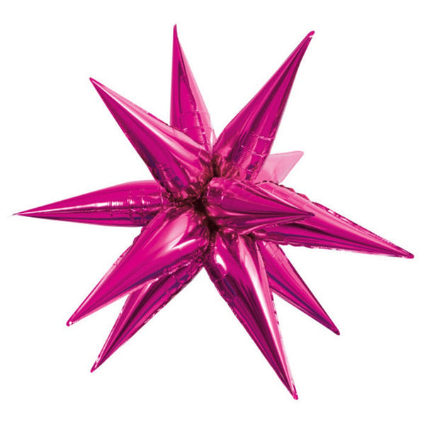 Starburst Hot Pink 3D Foil Balloon 40”