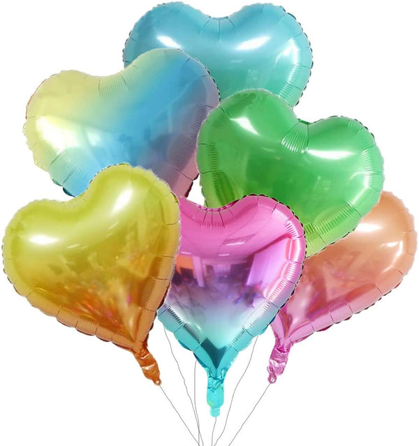 18” Heart Shape Multicolor (Ombré) Foil Balloon