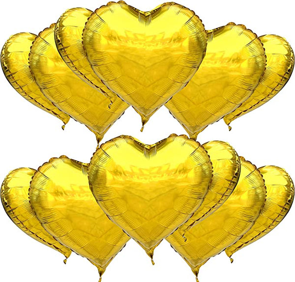 18” Gold Heart Foil Balloon