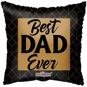 18” Best Dad Ever Gold & Black - P18