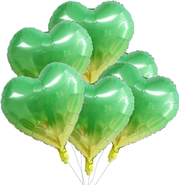18”  Green and Yellow Ombré Foil Balloon