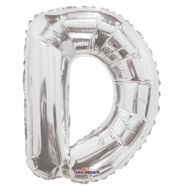 14” Letter “D” Silver Foil Balloon