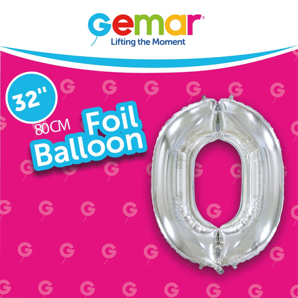 32” Number 0 Silver