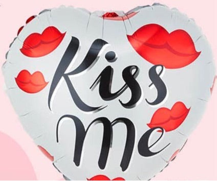 18” Heart “ Kiss Me” Foil Balloon