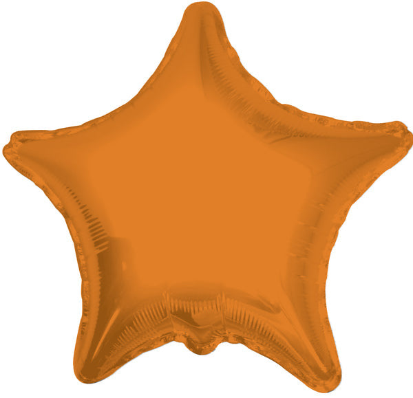 9” Star Orange Shape Foil Balloon
