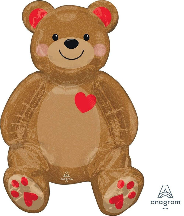 20” Sitting Teddy Foil Balloon