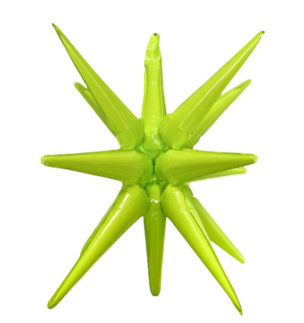 22” Lime Green Starburst 3D Foil Balloon