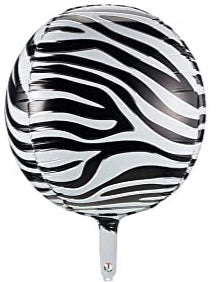 22” Zebra - Animal Print 4 D Foil Balloon