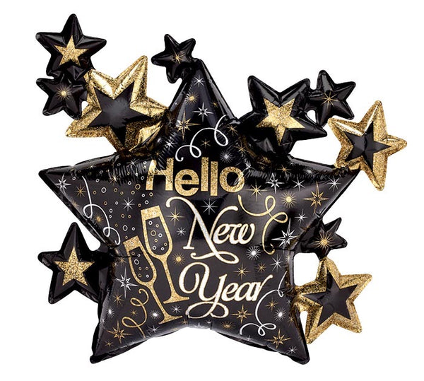36” Hello New Year Star Shape