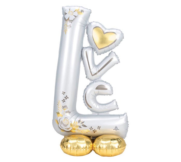 58” Love Wedding White, Gold