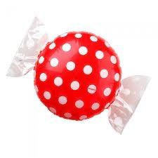 25” Polkadot Candy Foil Balloon - Red and White