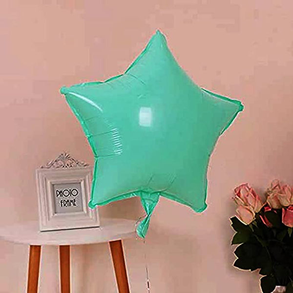 18” Turquoise “ Macaron” Star Foil Balloon