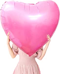 36” Metallic Pink Heart Foil Balloon