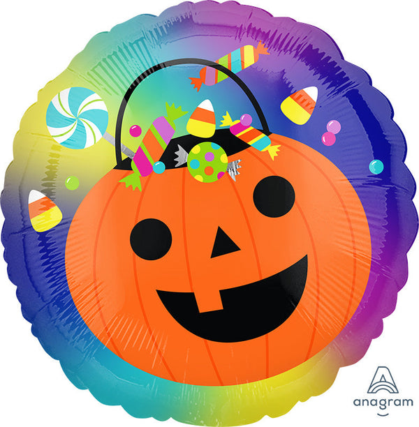 Pumpkin Bucket Halloween 17” - (Single Pack)