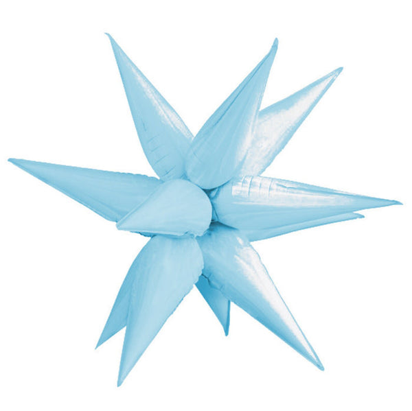 Starburst Light Blue 3D Foil Balloon 40”