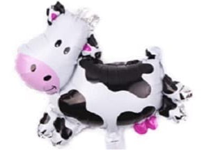 21” Mini Cow Print Foil Balloon