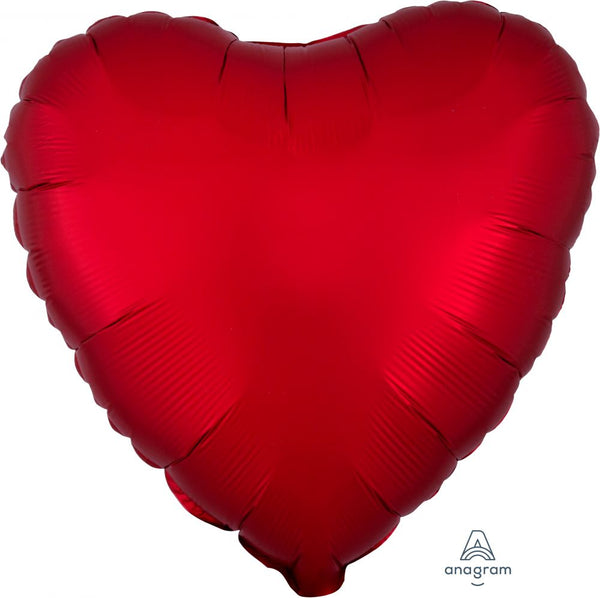 Satin Luxe Platinum Heart 17” (Single Pack)  3858401