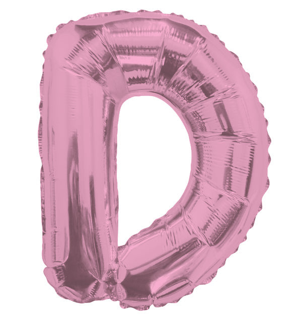 14” Letter “D” Light Pink Foil Balloon