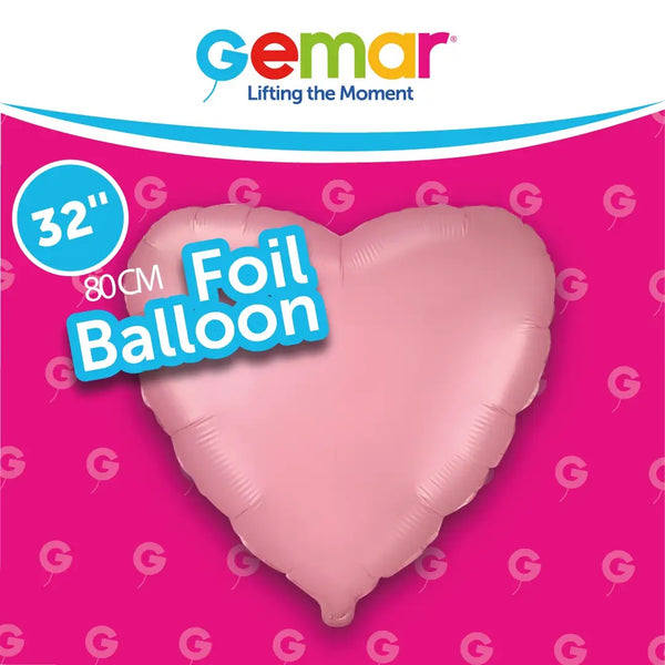 32” Foil Heart Pastel Pink