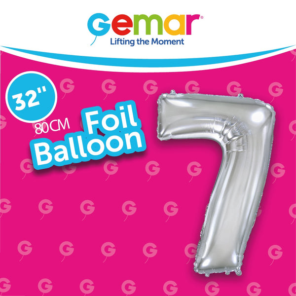 32” Number 7 Silver