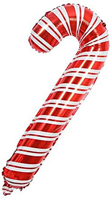 14” Candy Cane Foil Balloon  Red / White