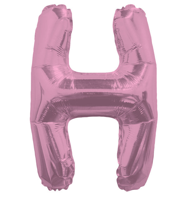 14” Letter “H” Light Pink Foil Balloon
