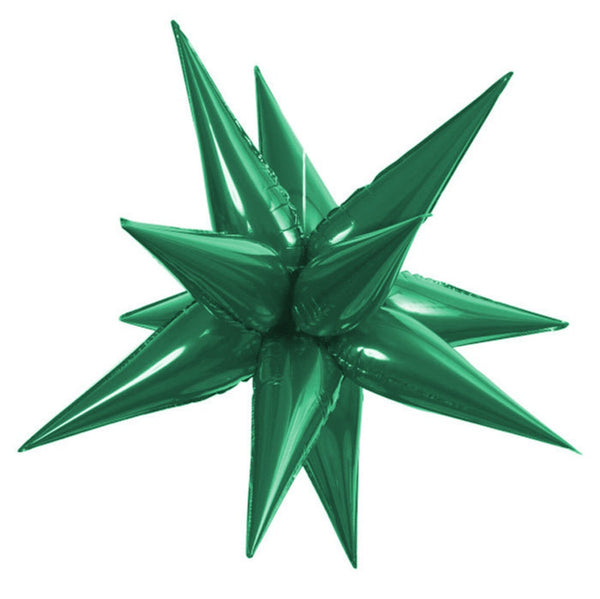 Starburst 3D Foil Balloon - Green