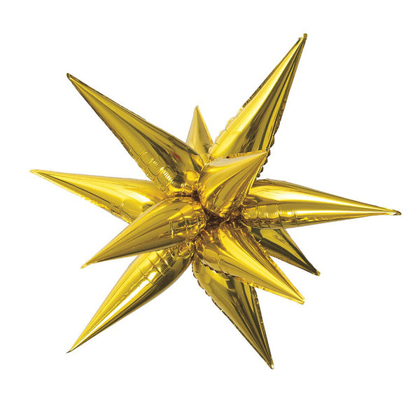 Starburst Gold 3D Foil Balloon 40”