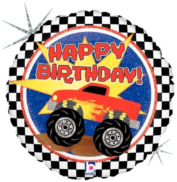 18” Monster Truck Happy Birthday Balloon