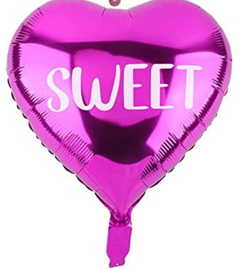 18” Heart “ Sweet” Script Foil Balloon