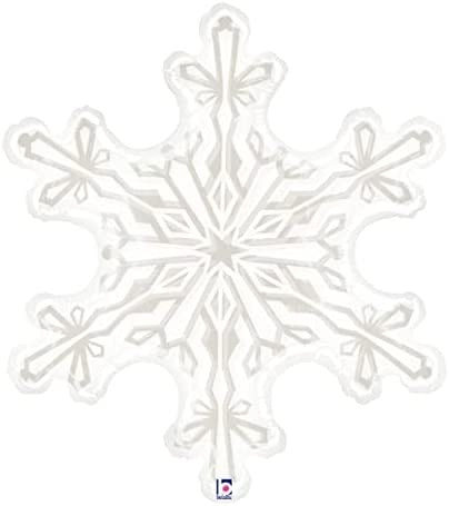 38” Clear Shape Snowflake Foil Balloon