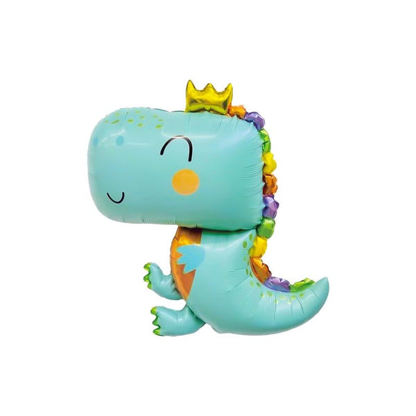 34” Aqua Dinosaur Foil Balloom