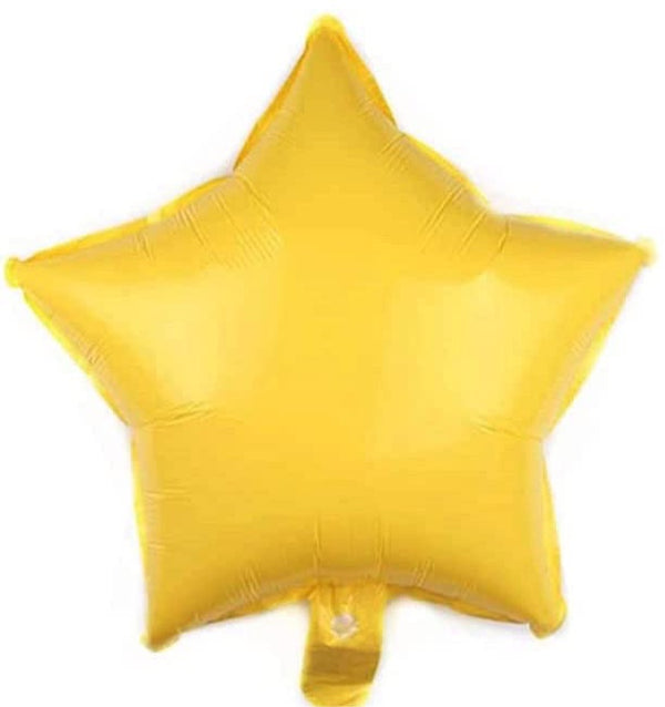 18” Yellow “Macaron” Star Foil Balloon