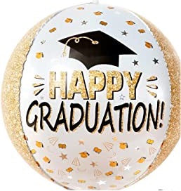 22” Happy Graduation Sphere Foil Balloon