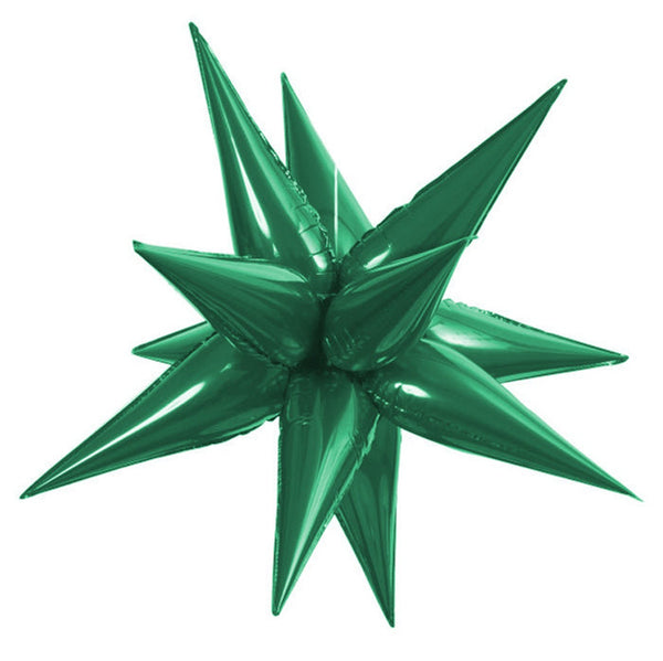 Starburst Green 3D Foil Balloon Large 26”