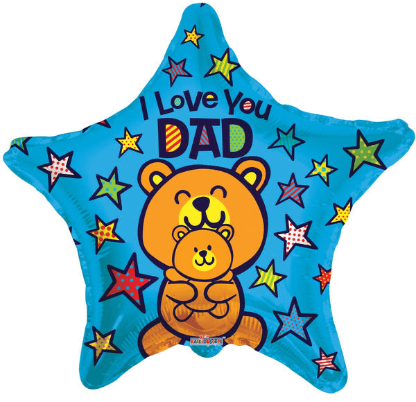 9” Love you Dad Bears Airfill (P19)